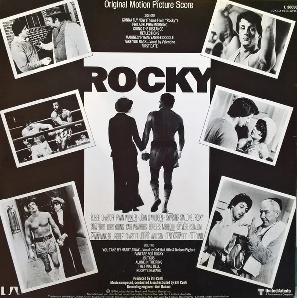 Album cover for Rocky - Original Motion Picture Score by Bill Conti