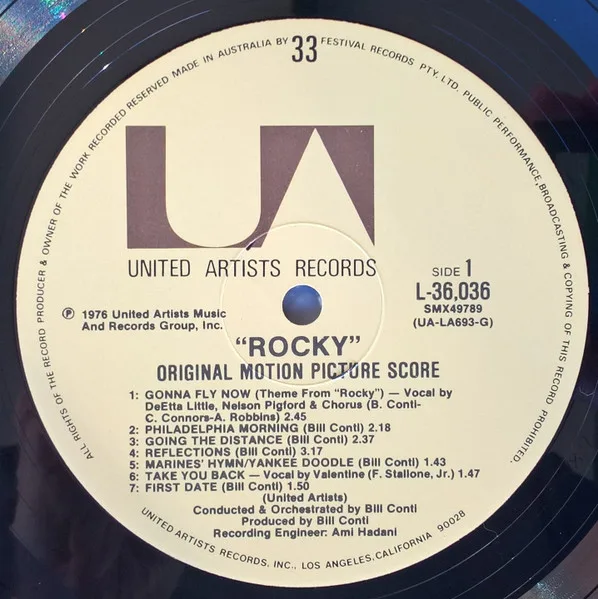 Album cover for Rocky - Original Motion Picture Score by Bill Conti