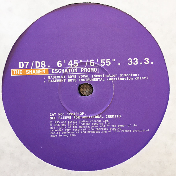 Shamen, The - Destination Eschaton (Disco Clash (Techno Vs Hardbag)), Electronic, House, Techno, 1995 - One Little Indian, UK