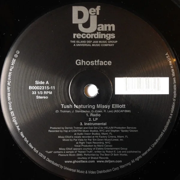 Album cover for Tush / Holla by Ghostface Killah