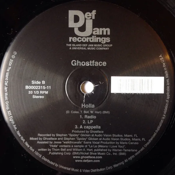Album cover for Tush / Holla by Ghostface Killah