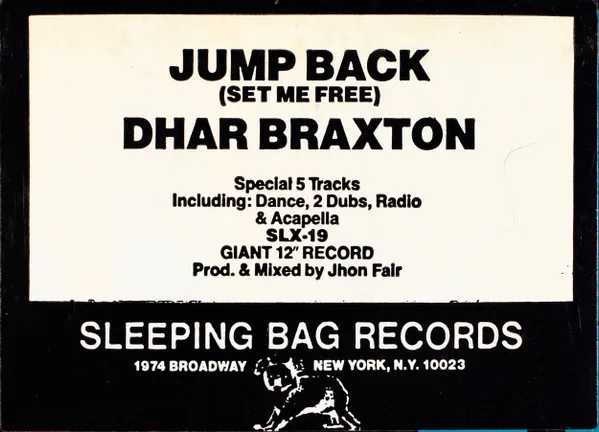 Album cover for Jump Back (Set Me Free) by Dhar Braxton