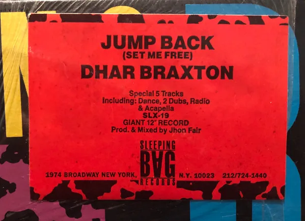 Album cover for Jump Back (Set Me Free) by Dhar Braxton