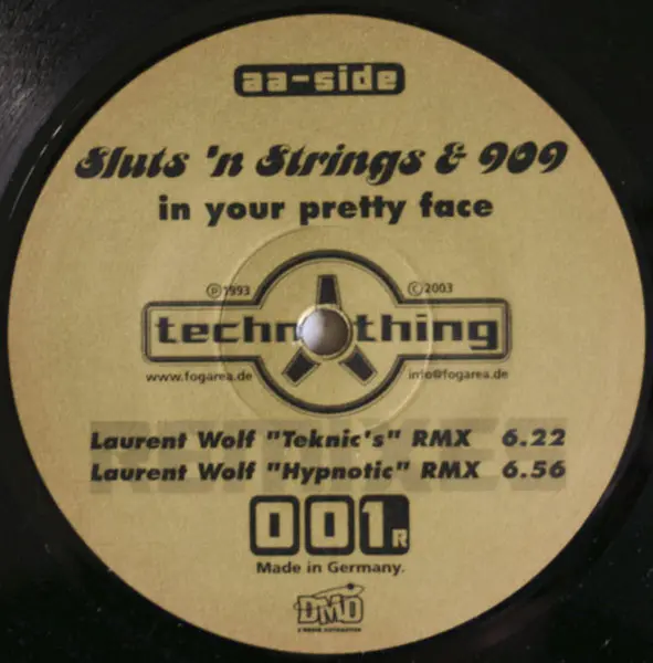 Sluts'n'Strings & 909 - In Your Pretty Face (Remixes), Electronic, Progressive House, 2003 - Technothing, Germany, Vinyl 1x 1