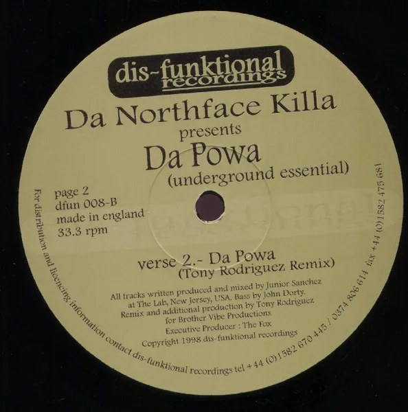 Album cover for Da Powa by Da Northface Killa