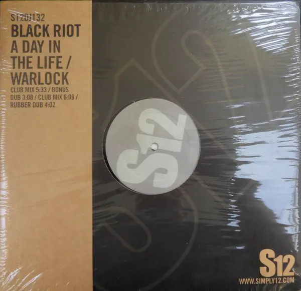 Black Riot - A Day In The Life / Warlock, Electronic, House, Techno, 2004 - S12, UK, Vinyl 1x 12", 45 RPM, Reissue