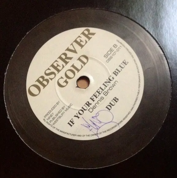 Dennis Brown - Give A Helping Hand / If Your Feeling Blue, Reggae, Dub, Roots Reggae, Observer Gold, UK, Vinyl 1x 10"