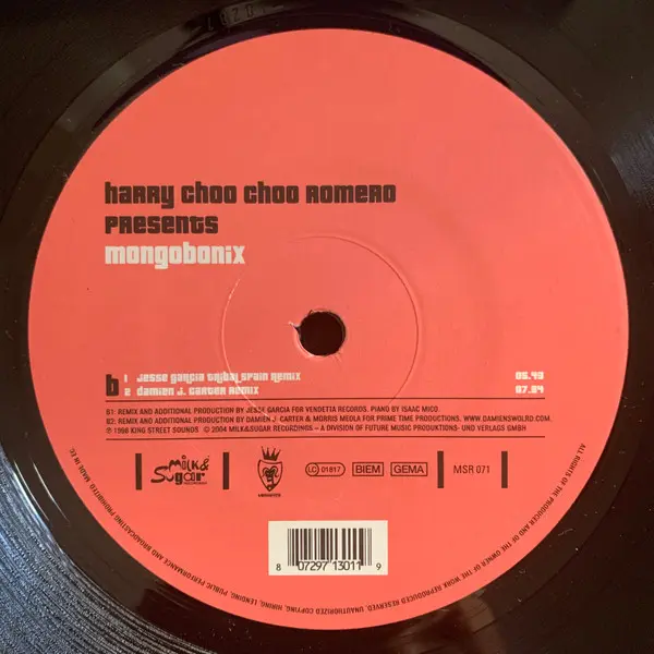 Harry "Choo Choo" Romero - Mongobonix, Electronic, House, 2004 - Milk & Sugar Recordings, Germany, Vinyl 1x 12", 45 RPM, 33 ⅓