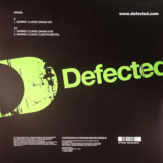 DJ Rhythm Presents Soul Theory (2) - Drama, Electronic, House, 2004 - Defected, UK, Vinyl 1x 12", 33 ⅓ RPM