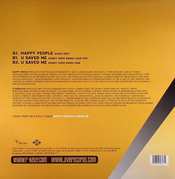 Album cover for Happy People / You Saved Me by R. Kelly