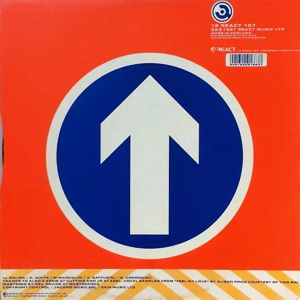 Mrs. Wood - Joanna / Feels So Good - 1997 - Hard House, Hi NRG, House - React - Vinyl 1x 12", 45 RPM