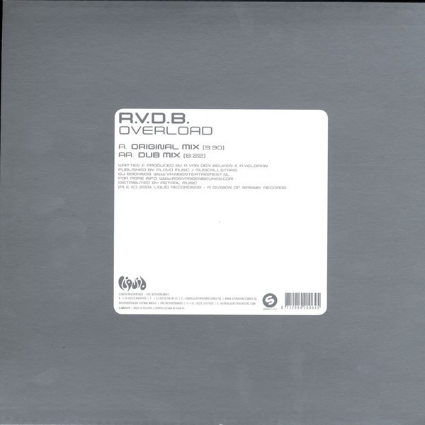 Album cover for Overload by R.V.D.B.