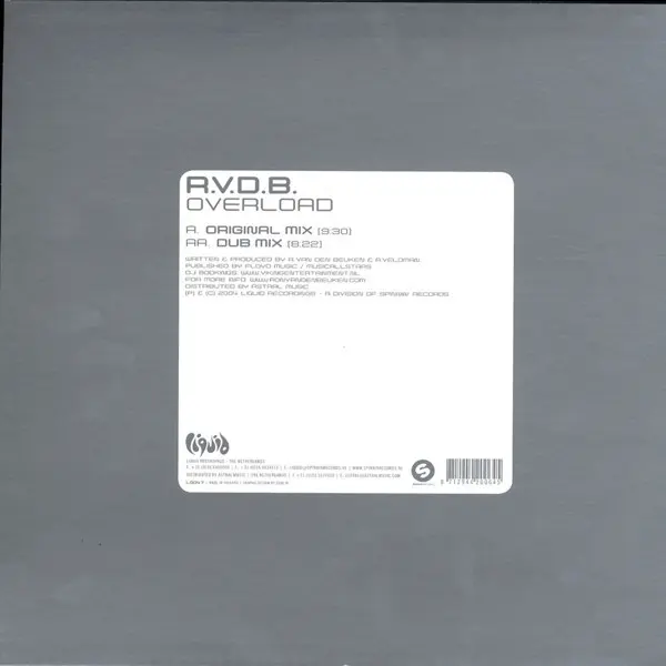 Album cover for Overload by R.V.D.B.