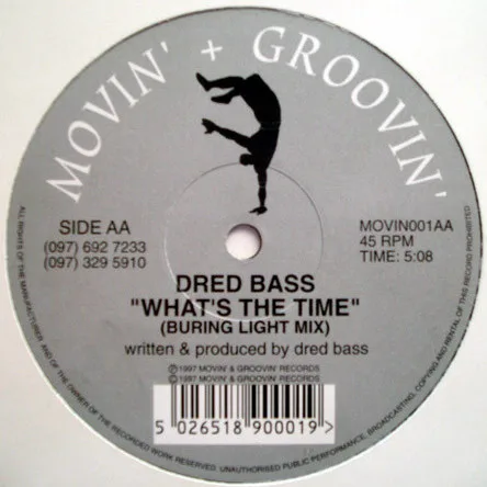 Album cover for What's The Time by Dred Bass