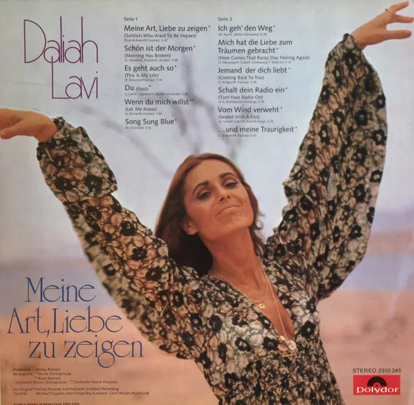 Album cover for Meine Art Liebe Zu Zeigen by Daliah Lavi