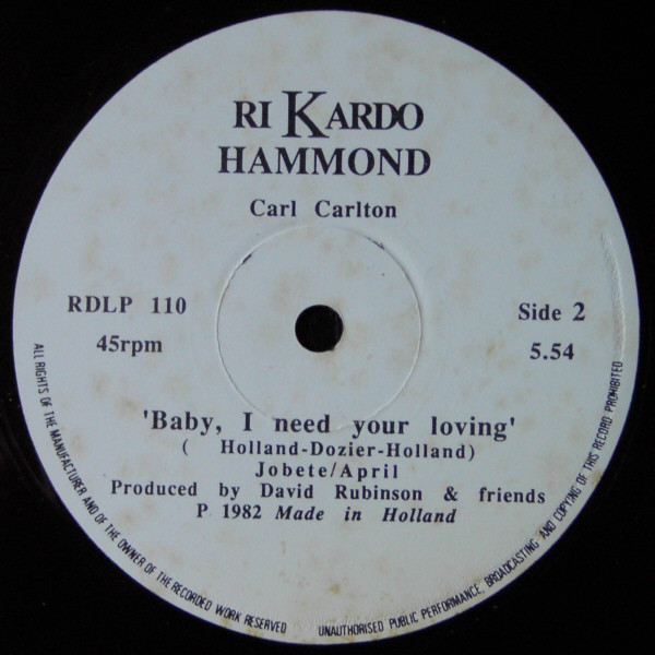 Richard T. Bear / Carl Carlton - Sunshine Hotel / Baby, I Need Your Loving, Electronic, Funk / Soul, Disco, Downtempo, Ri Kar