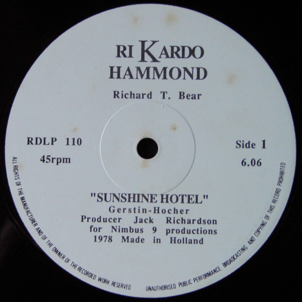 Sunshine Hotel / Baby, I Need Your Loving