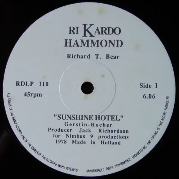 Sunshine Hotel / Baby, I Need Your Loving