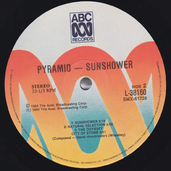 Pyramid (14) - Sunshower, Jazz, Fusion, 1984 - ABC Records (3), Australia, Vinyl 1x LP, Album