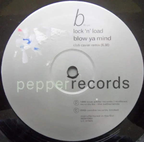 Lock 'N Load - Blow Ya Mind, Electronic, Hard House, House, 1999 - Pepper Records, UK, Vinyl 1x 12", 45 RPM