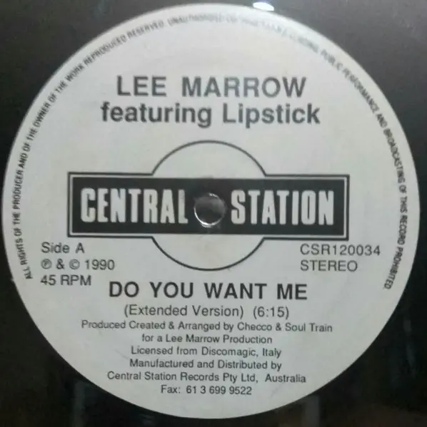 Lee Marrow Featuring Lipstick (3) / Jinny - Do You Want Me / I Need Your Love, Electronic, Italo House, 1990 - Central Statio