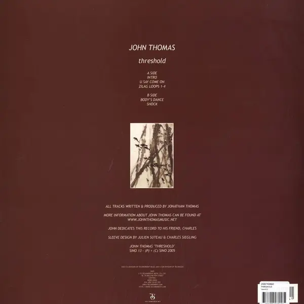 John Thomas - Threshold, Electronic, Techno, Tribal, 2005 - Sino, Hong Kong, Vinyl 1x 12", 33 ⅓ RPM