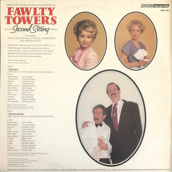 Fawlty Towers - Second Sitting - 1981 - Comedy, Soundtrack - BBC Records - Vinyl 1x LP CBS Artarmon Pressing