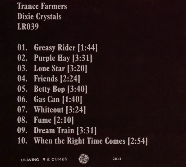 Trance Farmers - Dixie Crystals - 2014 - Leftfield, Psychedelic Rock, Space Rock - Leaving Records - Vinyl 1x LP, Album