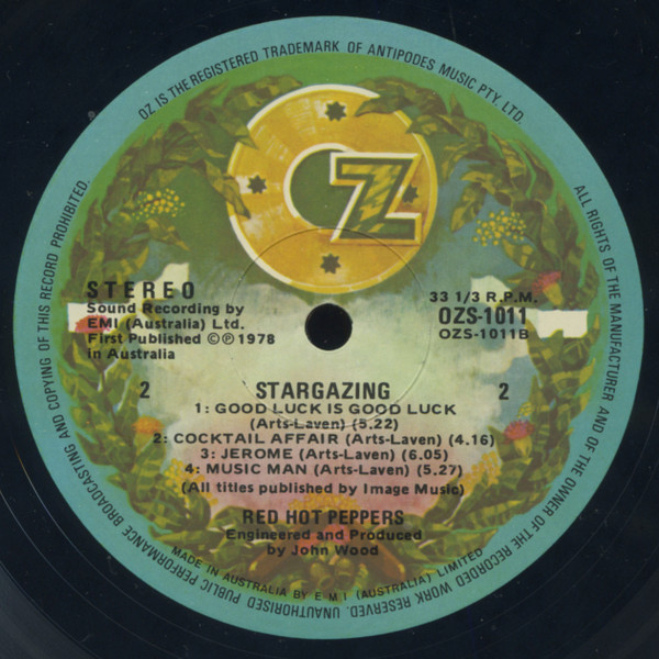 Red Hot Peppers (2) - Stargazing, Folk, World, & Country, Rock, Folk Rock, 1979 - OZ Records (2), Australia, Vinyl 1x LP, Alb