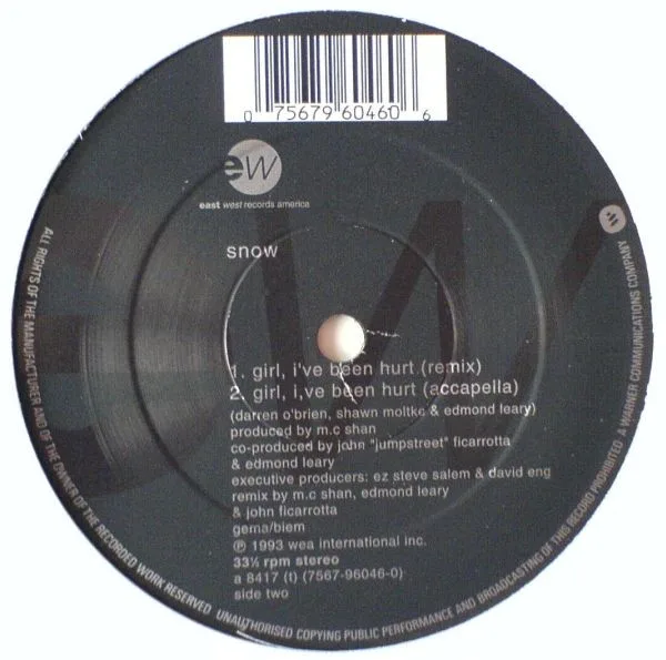 Album cover for Girl, I've Been Hurt by Snow (2)