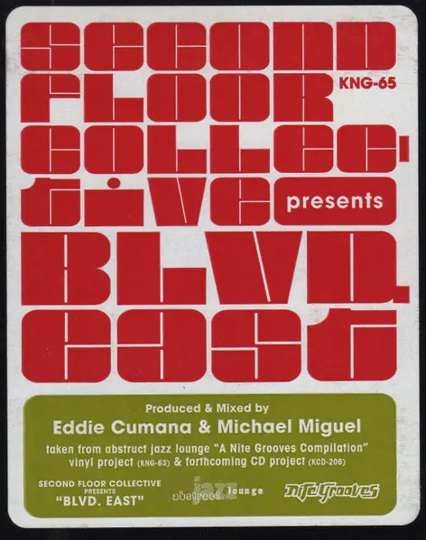 Second Floor Collective - Blvd. East, Electronic, House, 1997 - Nite Grooves, US, Vinyl 1x 12", 33 ⅓ RPM