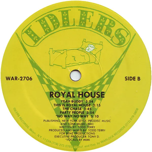 Royal House - Can You Party?, Electronic, Hip Hop, Freestyle, Hip Hop, House, 1988 - Idlers, US, Vinyl 1x LP, Album