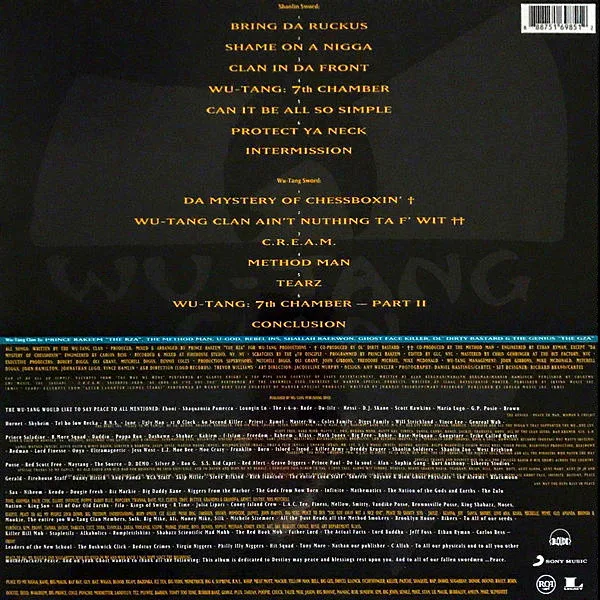 Album cover for Enter The Wu-Tang (36 Chambers) by Wu-Tang Clan