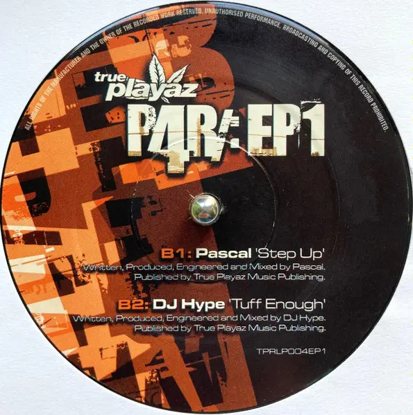Various - P4R/: EP 1, Electronic, Breaks, Downtempo, Jungle, 2001 - True Playaz, UK, Vinyl 1x 12", 33 ⅓ RPM, EP