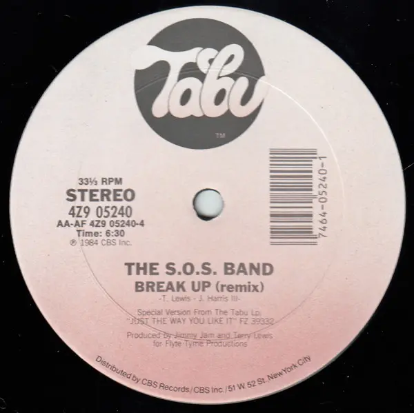 S.O.S. Band, The - Break Up (Remix) - 1984 - - Tabu Records - Vinyl 1x 12", 33 ⅓ RPM