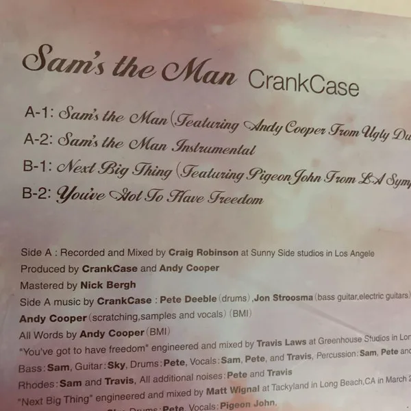Album cover for Sam's The Man by CrankCase