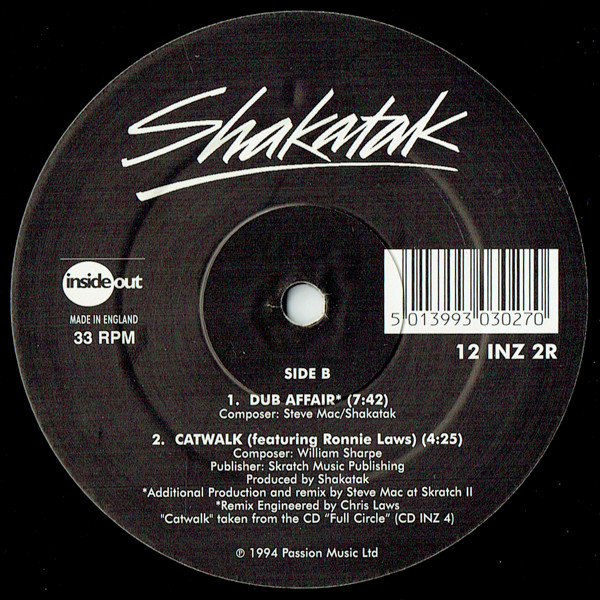 Shakatak - Brazilian Love Affair, Electronic, Funk / Soul, Jazz, Disco, House, Jazz-Funk, Soul-Jazz, 1994 - Inside Out, UK, V