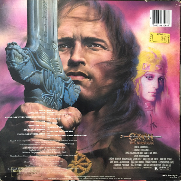 Basil Poledouris - Conan The Barbarian (Original Motion Picture Soundtrack), Classical, Stage & Screen, Soundtrack, 1982 - MC