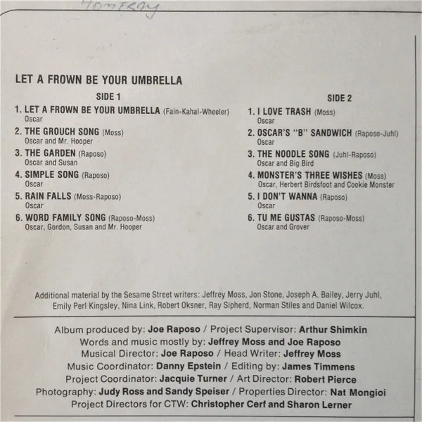 Album cover for Let A Frown Be Your Umbrella by Oscar The Grouch