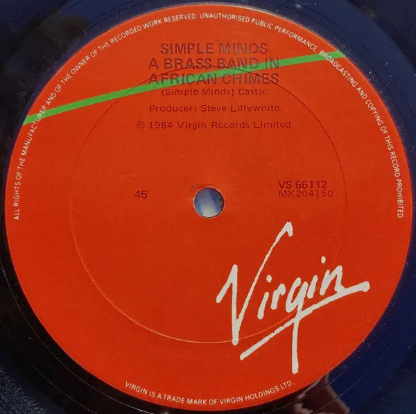 Simple Minds - Up On The Catwalk (Extended Mix), Rock, Synth-pop, 1984 - Virgin, Australia, Vinyl 1x 12", 45 RPM, Single