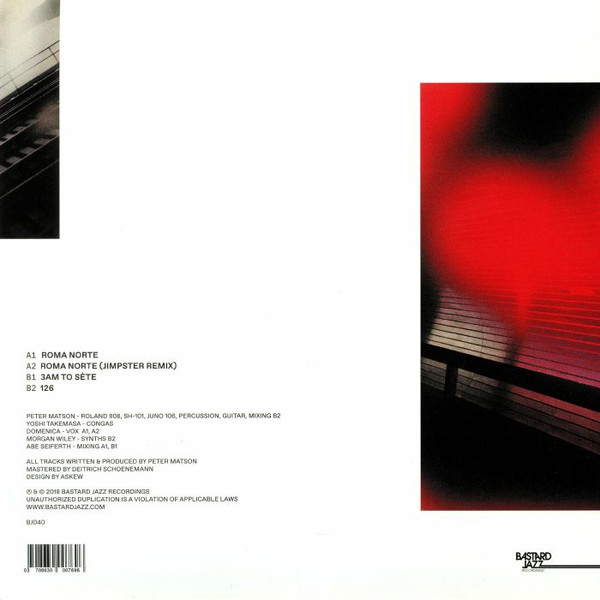 Peter Matson - Short Trips EP , Electronic, Deep House, 2019 - Bastard Jazz Recordings, US, Vinyl 1x 12", 33 ⅓ RPM, EP