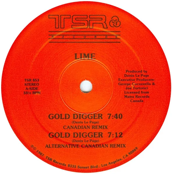 Album cover for Gold Digger by Lime (2)