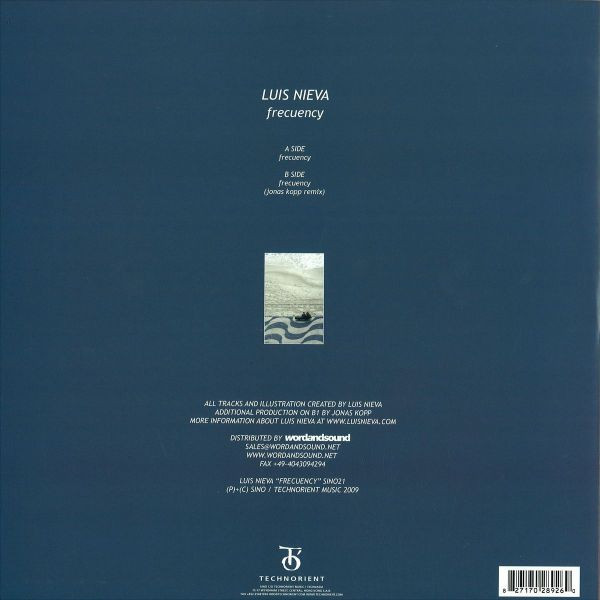 Luis Nieva - Frecuency, Electronic, Techno, 2009 - Sino, Hong Kong, Vinyl 1x 12", 45 RPM