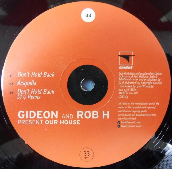 Album cover for Don't Hold Back by Gideon & Rob H