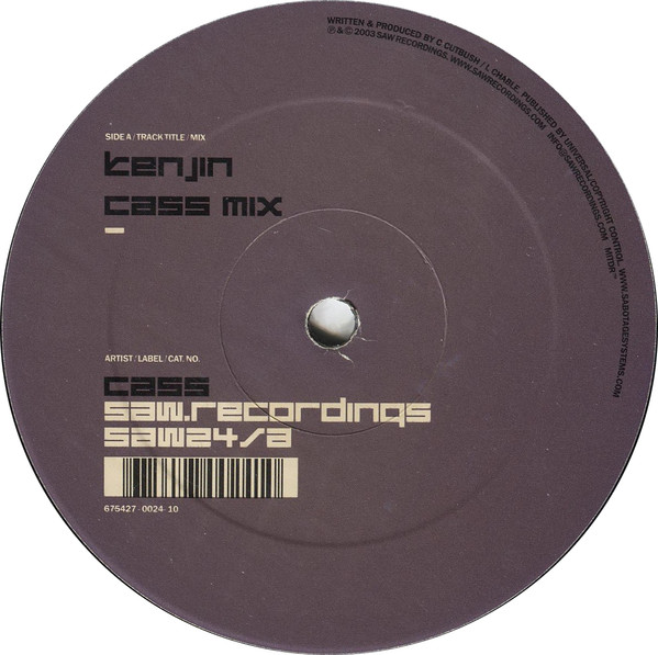 Cass Cutbush - Kenjin, Electronic, Progressive House, 2003 - Saw Recordings, US, Vinyl 1x 12", 33 ⅓ RPM