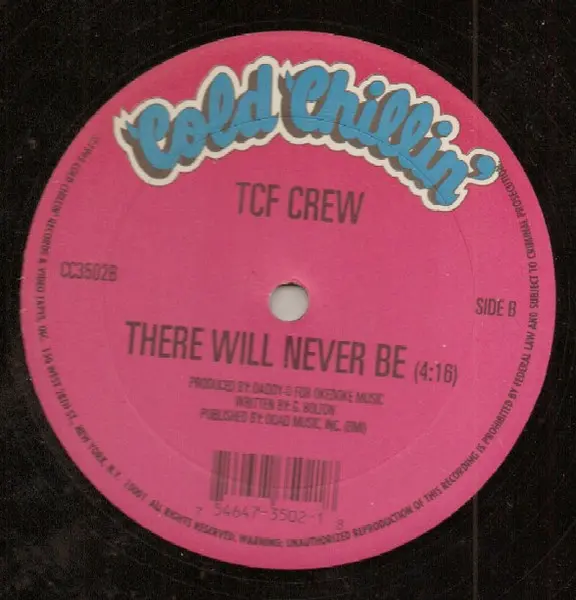T.C.F. Crew - I Ain't The One / There Will Never Be, Hip Hop, RnB/Swing, 1993 - Cold Chillin', US, Vinyl 1x 12", 33 ⅓ RPM, Li
