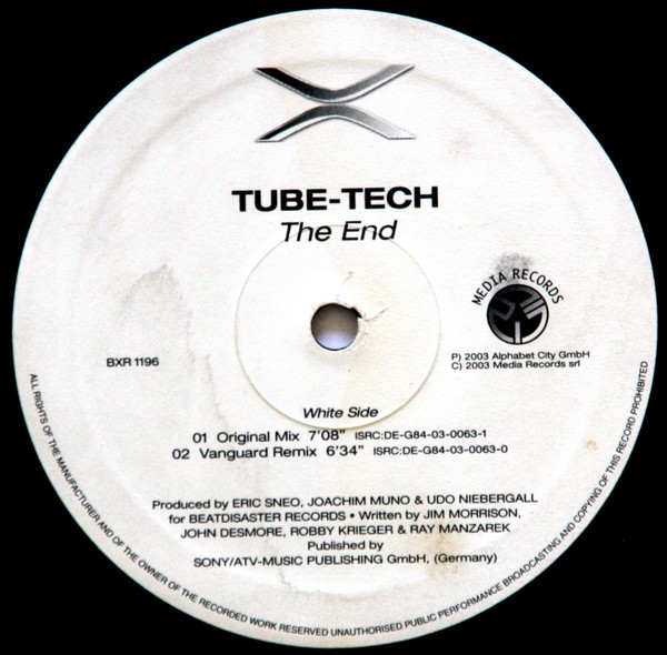 Tube-Tech - The End, Electronic, Techno, 2003 - BXR, Italy, Vinyl 1x 12", 33 ⅓ RPM