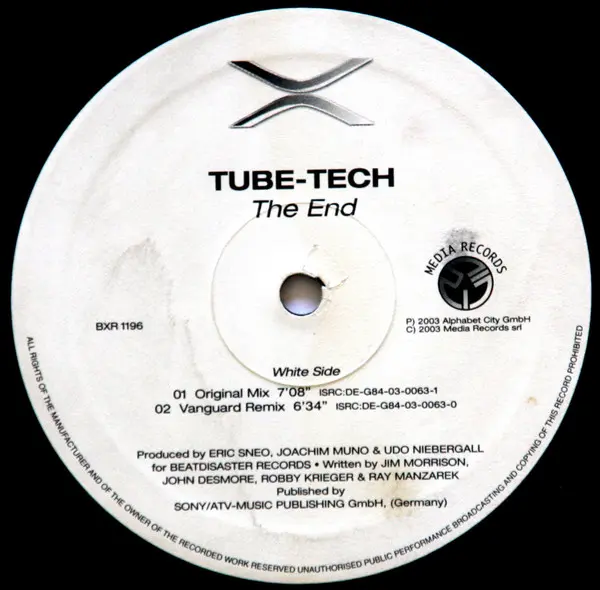 Tube-Tech - The End, Electronic, Techno, 2003 - BXR, Italy, Vinyl 1x 12", 33 ⅓ RPM
