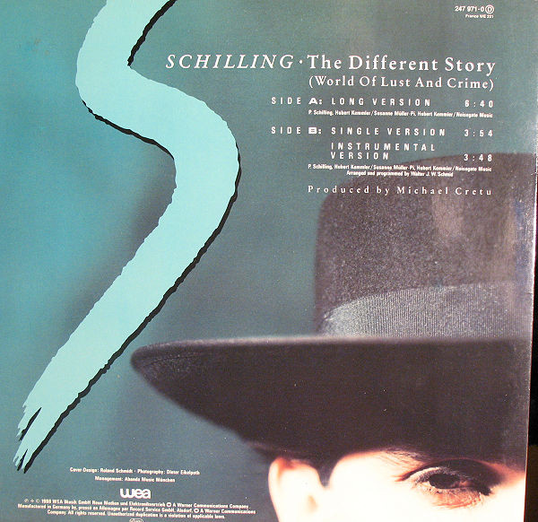 Peter Schilling - The Different Story (World Of Lust And Crime) (Long Version), Electronic, Synth-pop, 1988 - WEA, Europe, Vi
