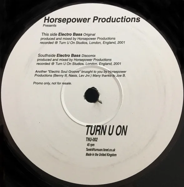 Album cover for Electro Bass by Horsepower Productions